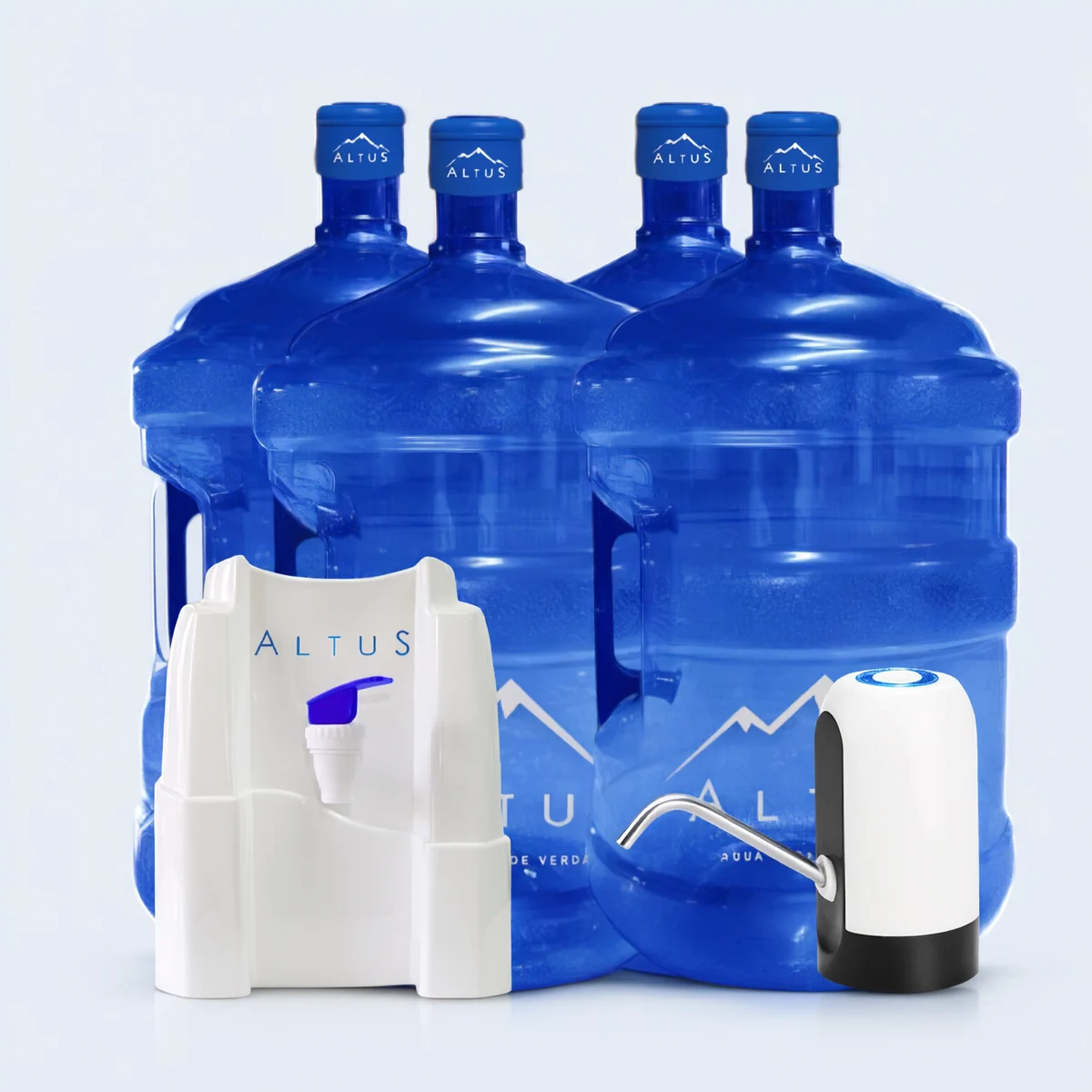 Pack 4 de ALTUS: 4 bidones de 20L y dispensador